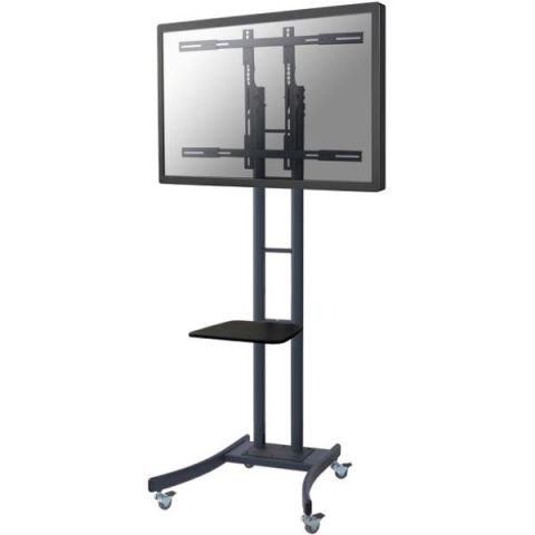 Monitorstandaard | Verrijdbaar flatscreen meubel M2000E | Zwart