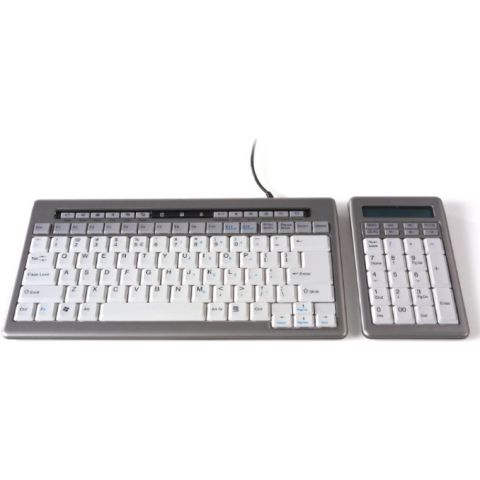 S-Board set mini toetsenbord US zilver